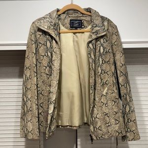 REAL Leather snakeskin jacket